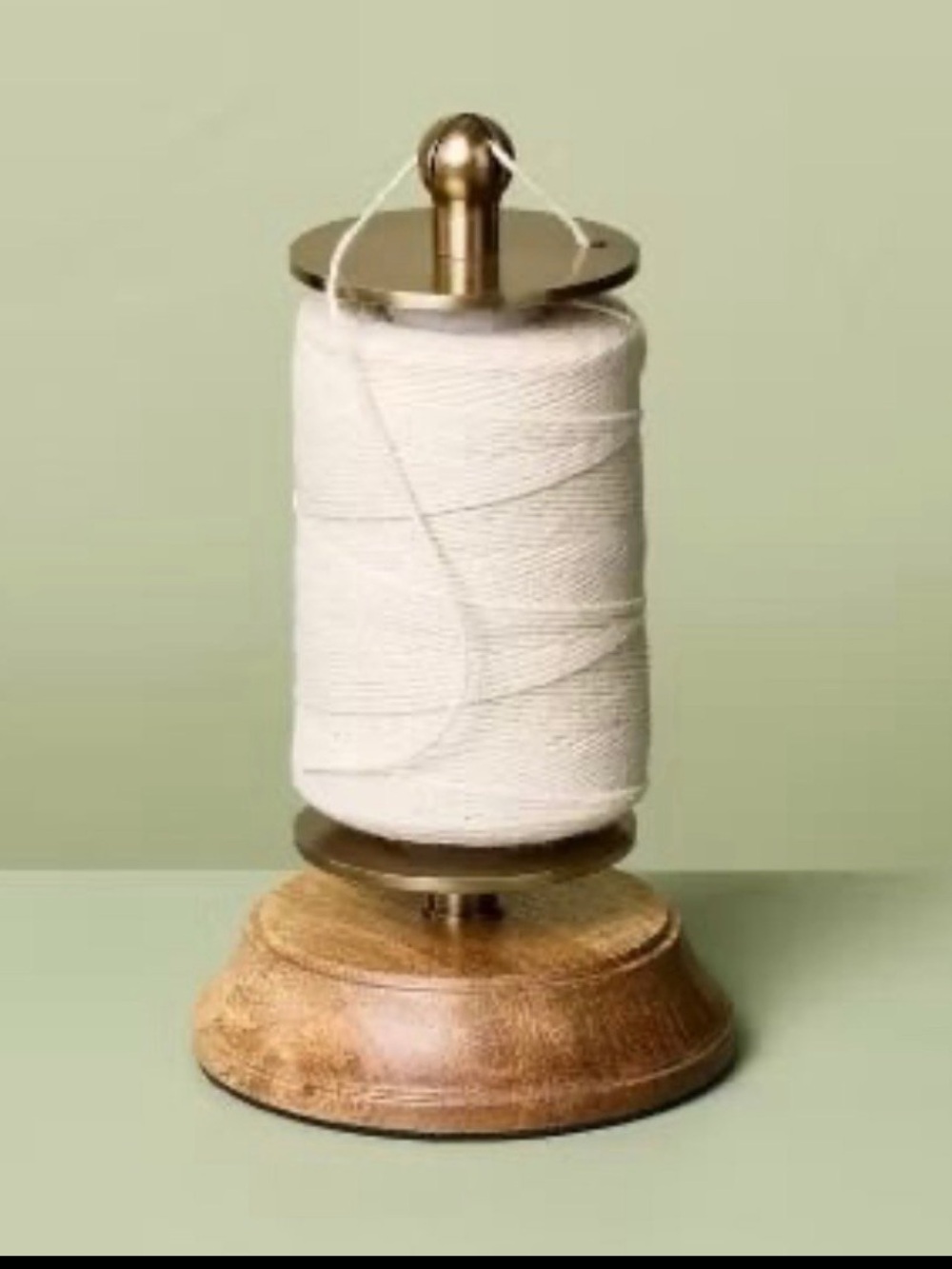 Wood and Brass Finish Twine Holder - Hearth & Hand™ with Magnolia NWT